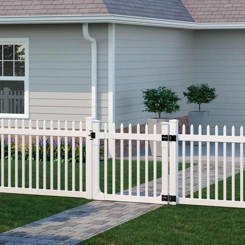 Wam Bam NoDig Fence Nantucket 48'' H x 48'' W White Vinyl Gate